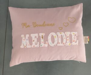 Coussin brodé personnalisé
