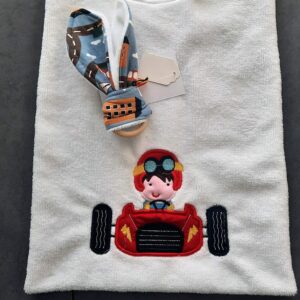 Grand bavoir personnalise brodé auto voiture garcon