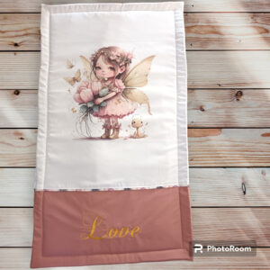 Couverture bébé en minkee et coton, douce et enveloppante dès la naissance Couverture bébé fait main, côté minkee tout doux et tissu coton Couverture bébé personnalisée avec prénom, idéale pour le sommeil et les balades Couverture bébé artisanale, chaude et confortable pour les siestes