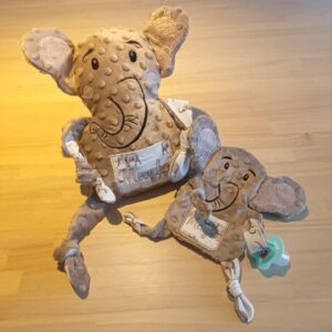 Doudou en forme d’animal en tissu doux, fait main pour bébé Doudou animal bébé, doux et rassurant, confectionné à la main Doudou en forme d’animal, compagnon câlin pour bébé