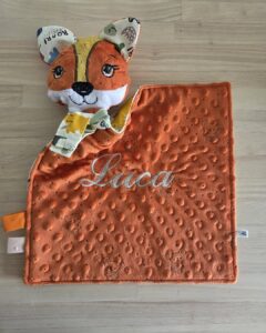 doudou artisanal renard brode